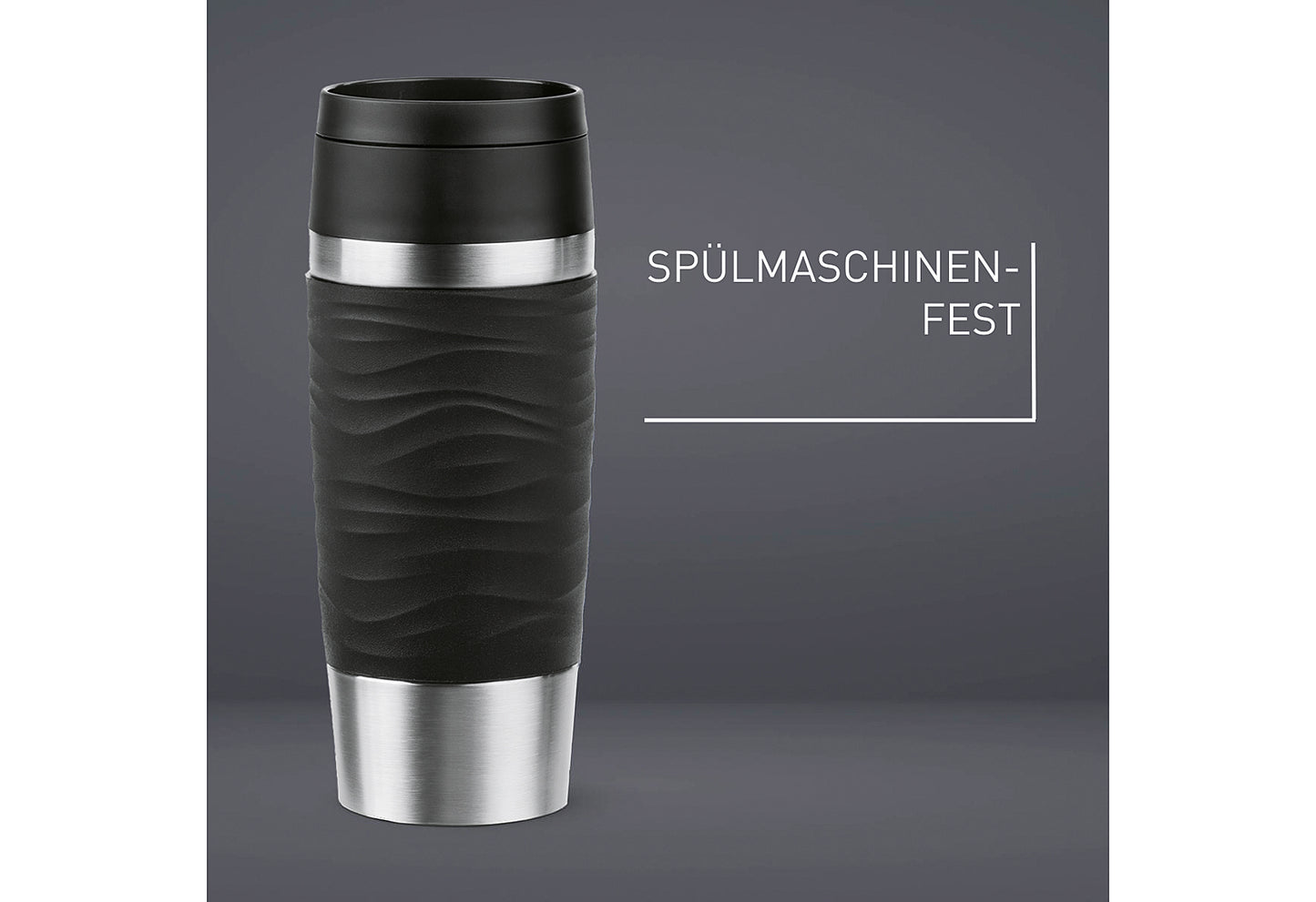 Isolierbecher Travel Mug Wave 0,36l schwarz