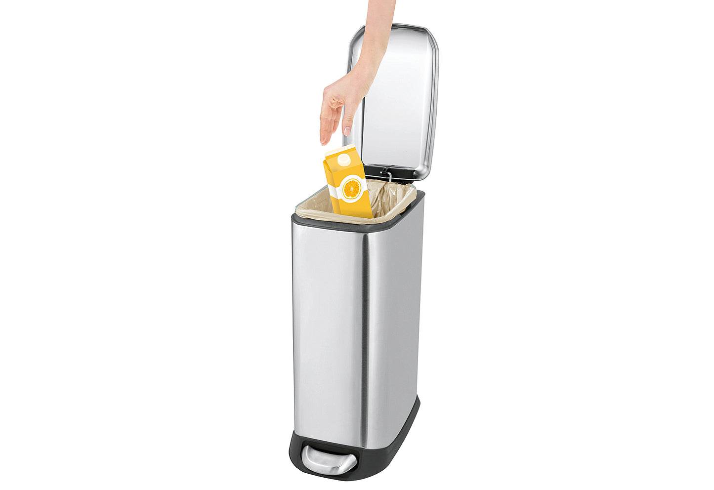 Treteimer Design Easy-Close 12l Edelstahl