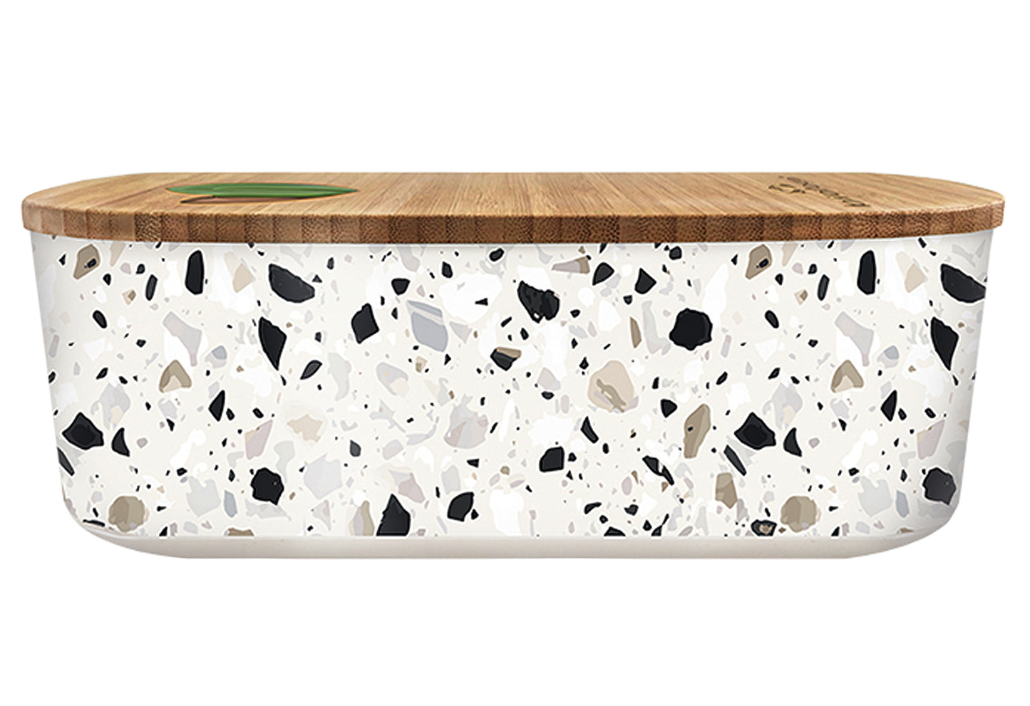 Lunchbox/Brotdose oval 800ml bioloco plant - natural terrazzo