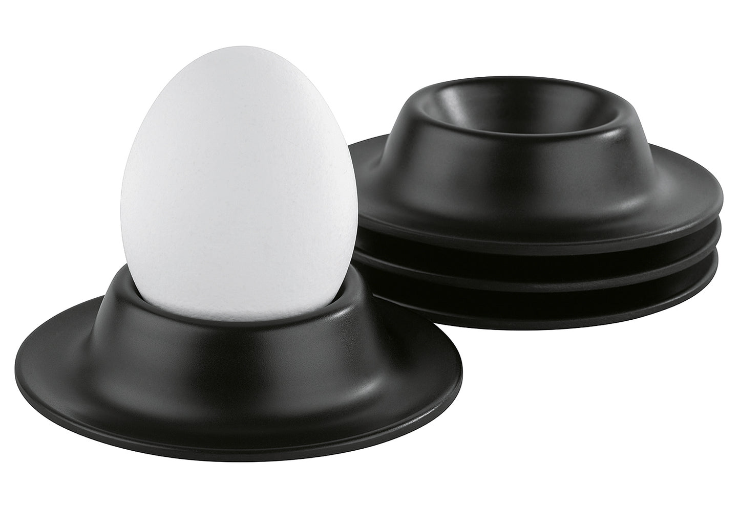 Eierbecher Melamin Ø8,5cm 4er Set schwarz matt