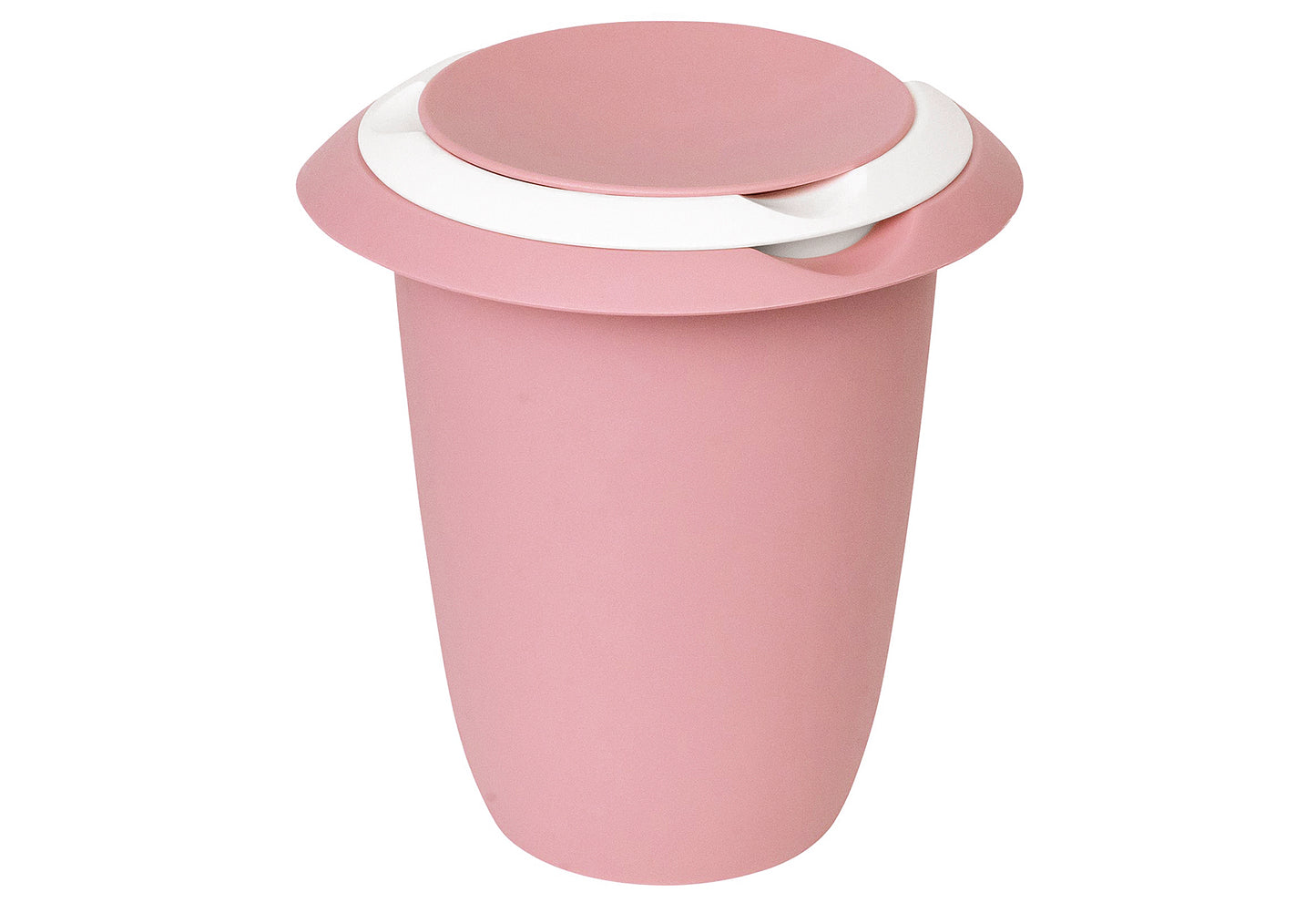 Quirltopf mit zweigeteiltem Deckel 1l rosa/weiß