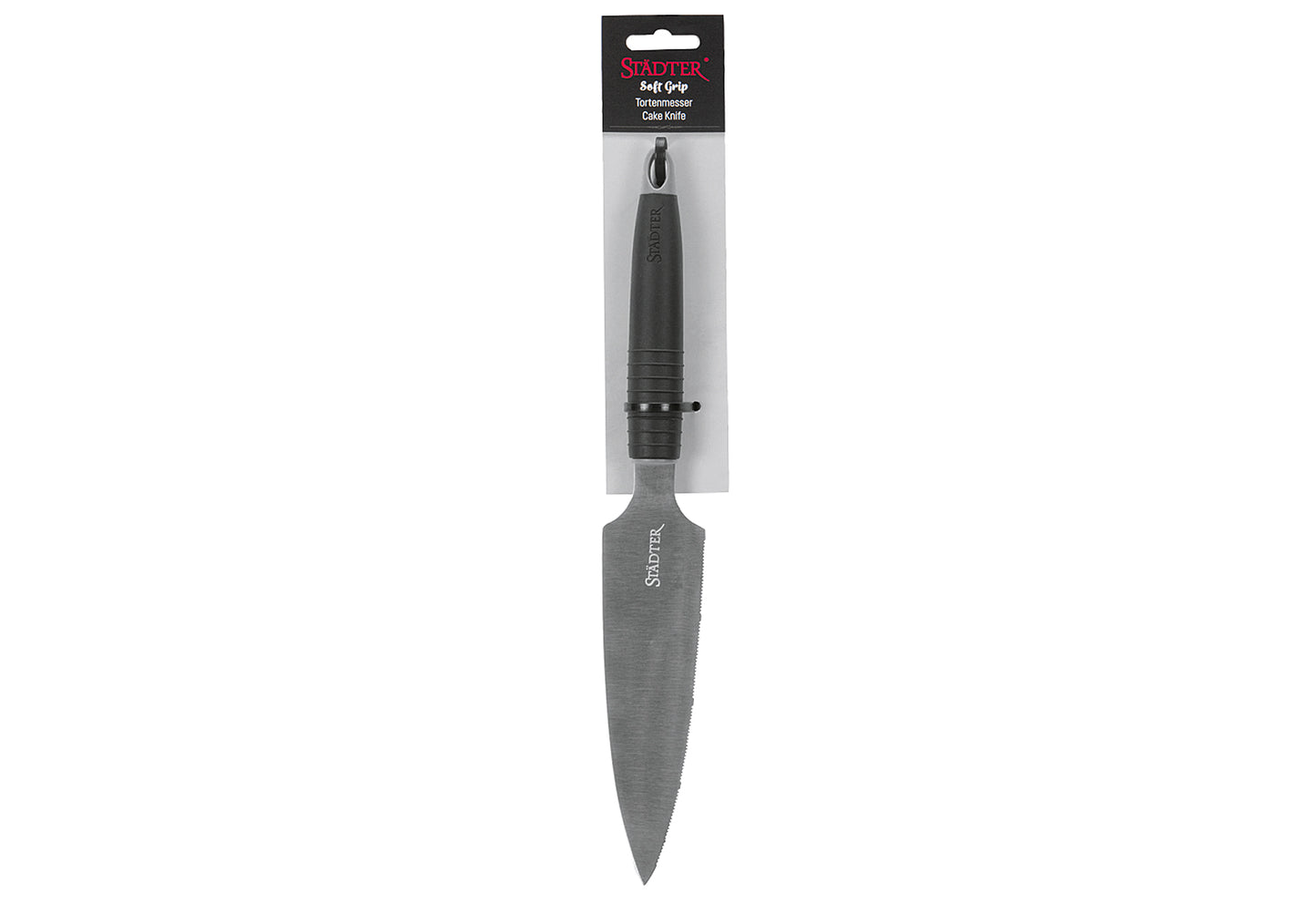 Tortenmesser Soft-Grip 16x4,7cm Edelstahl / Kunststoff
