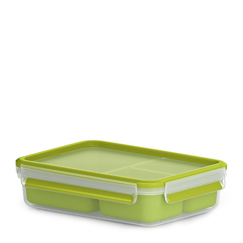 Clip & Go Snack rechteckig mit Einsätzen 1,2l
