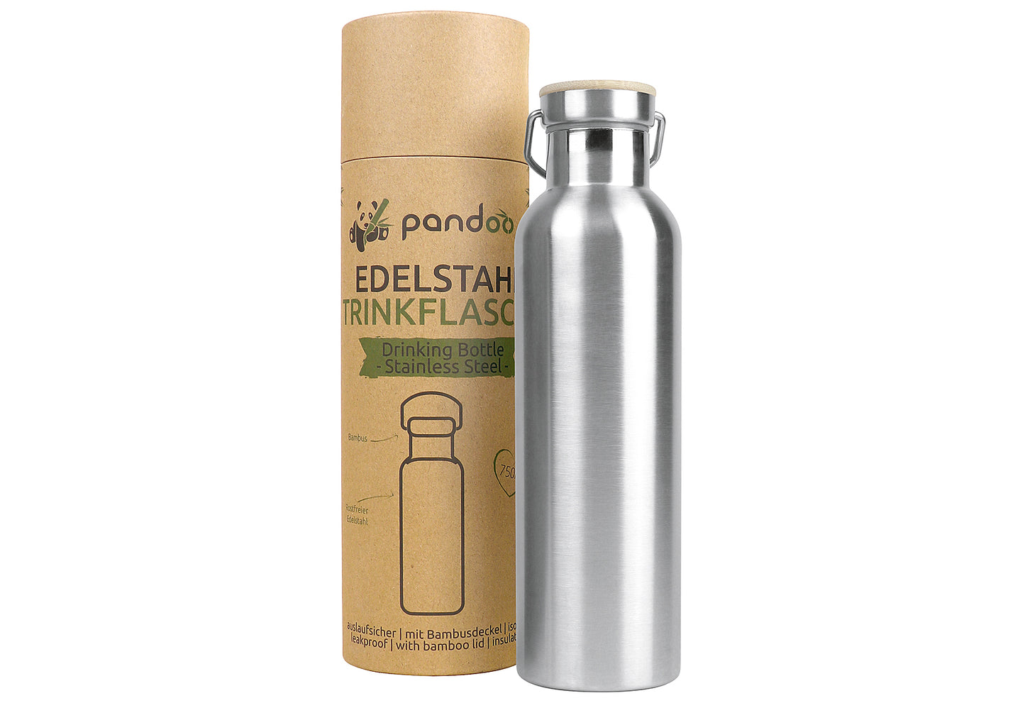 Trinkflasche isoliert 750ml H27,5cm
