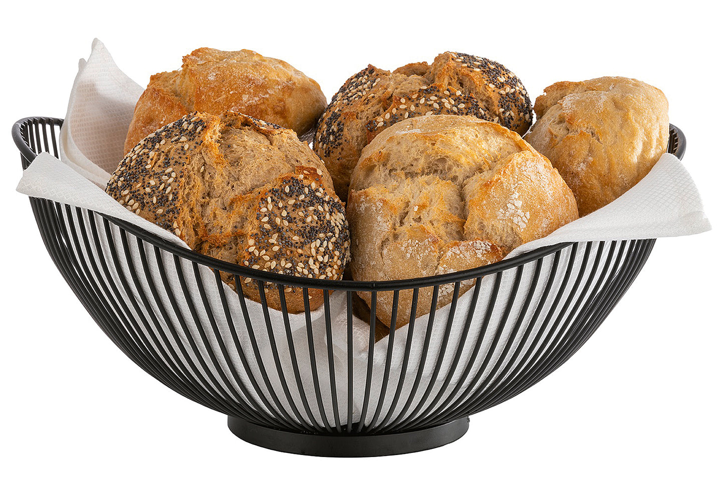 Obst-/Brotkorb Svart Metall 29,5x25,5x13,5cm