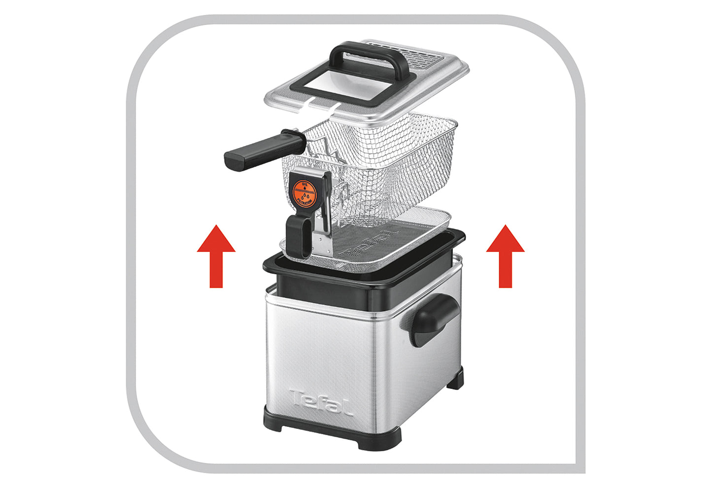 Fritteuse Filtra Pro Inox & Design 3 l 2300W silber/schwarz