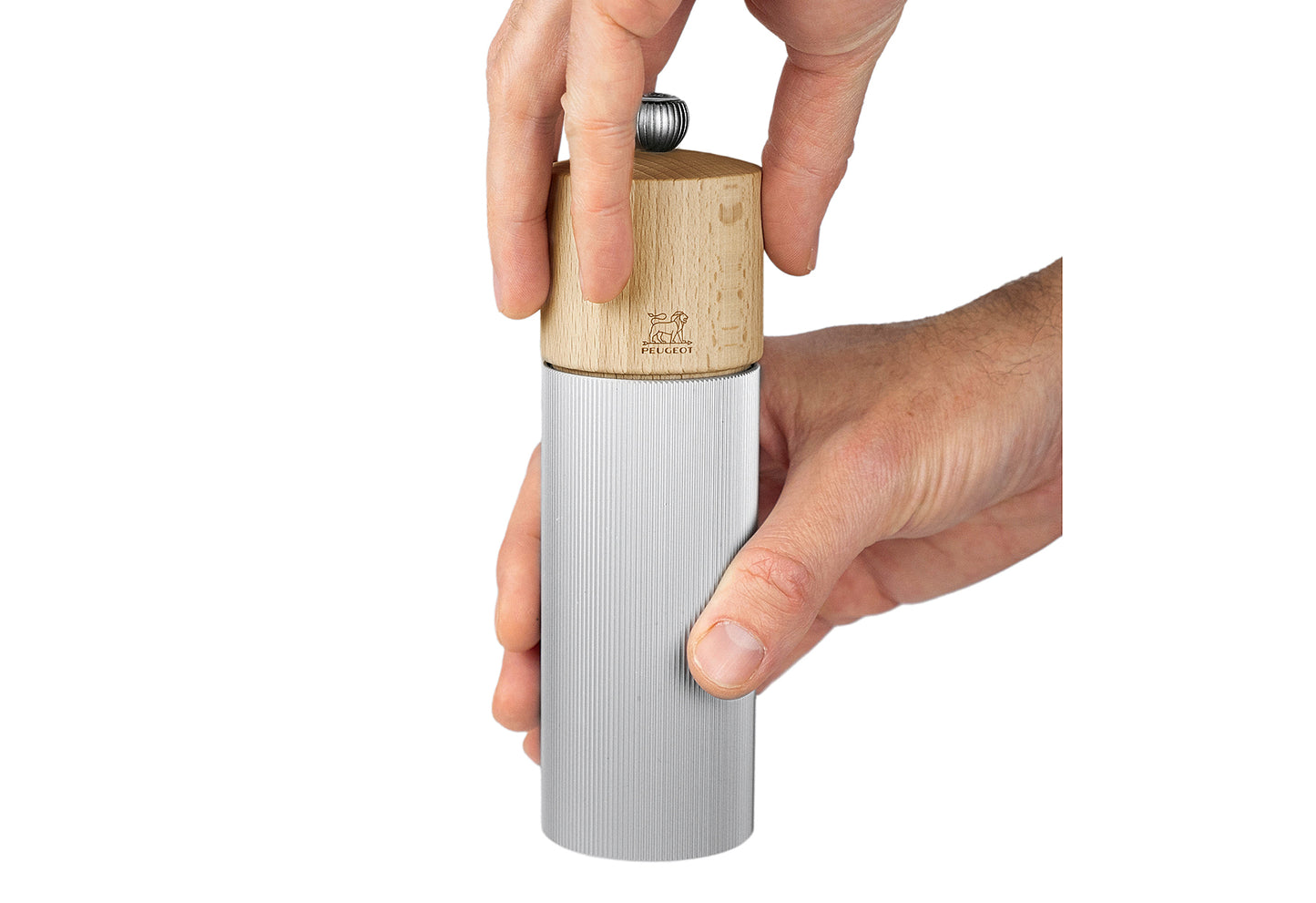 Pfeffermühle Line Aluminium/Natur 18cm
