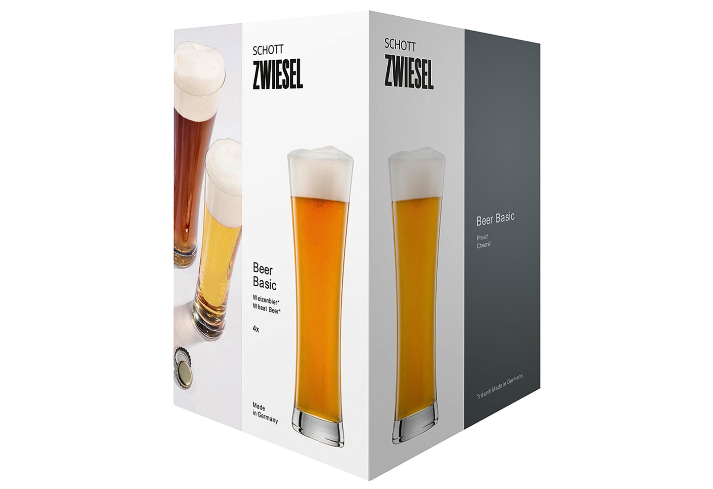 Weizenbierglas Beer Basic Bar Special mit Moussierpunkt 500ml 4er Set
