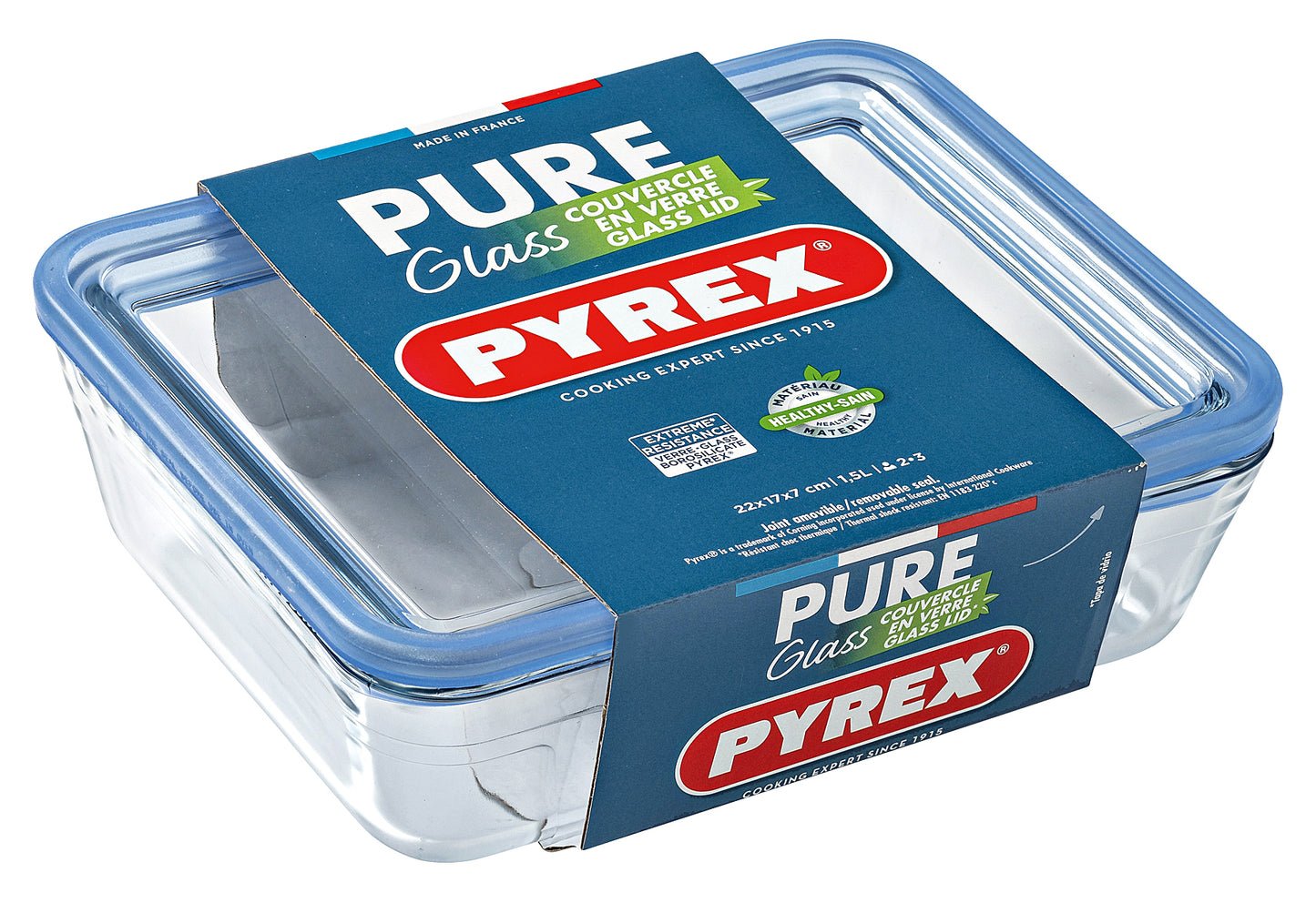 Zero Plastic Frischhaltedose mit Deckel 1,5l 22x17x6cm