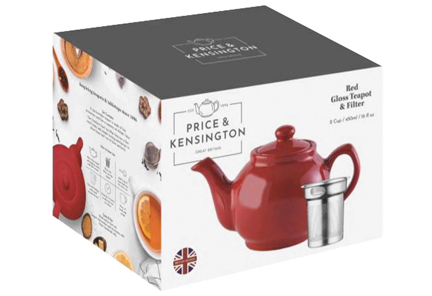 PRICE&KENSINGTON Teekanne mit Teesieb 1,1l 6 Tassen rot