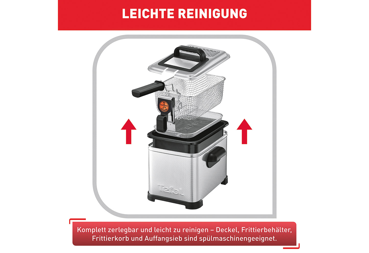 Fritteuse Filtra Pro Inox & Design 3 l 2300W silber/schwarz