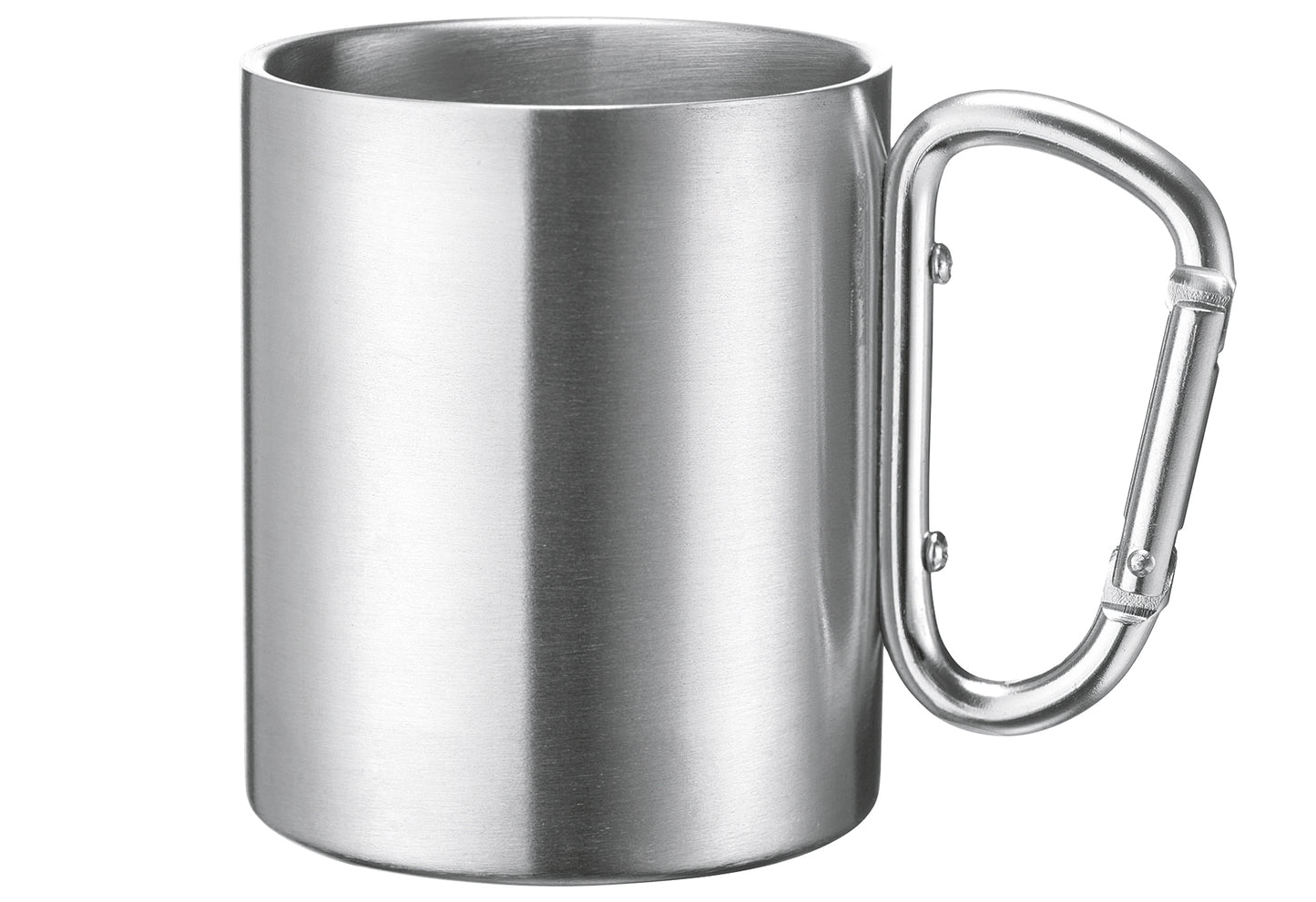Tasse mit Karabinerhenkel Edelstahl 300ml
