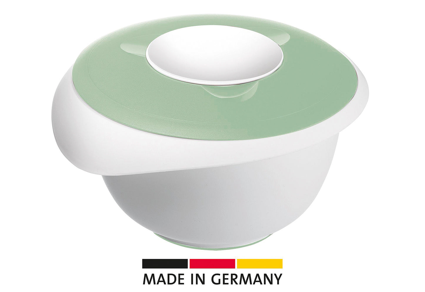 Rührschüssel mit zweigeteiltem Deckel 3,5l mint-grün/weiß