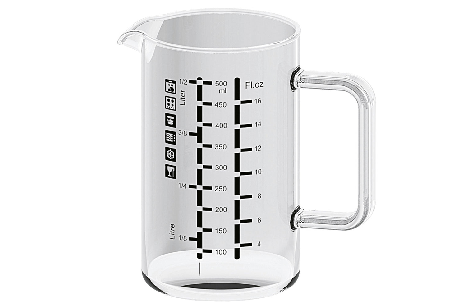 Messbecher mit Henkel 0,5 l
