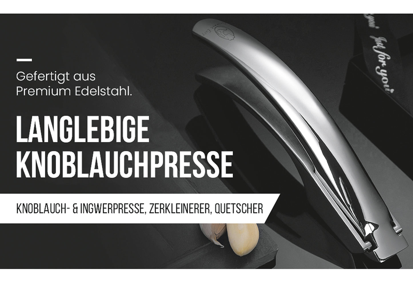 Knoblauchpresse Edelstahl grob