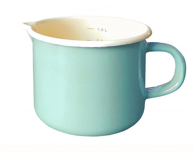 Milchtopf mit Ausguss und Innenskalierung Ø12cm mint