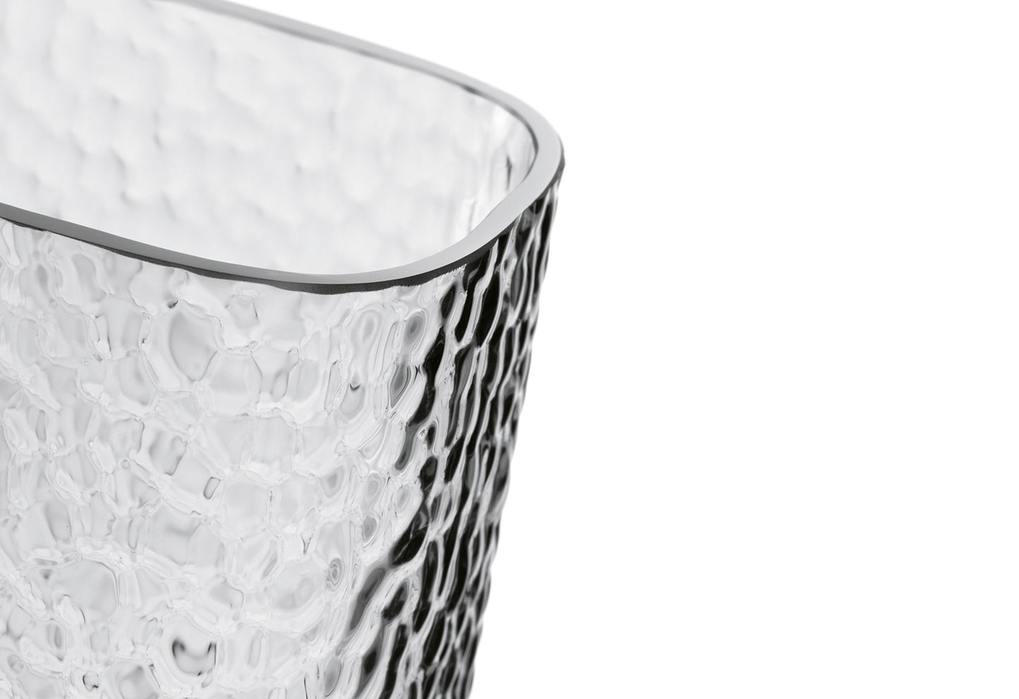 Vase Martello geradlinig 27cm grau