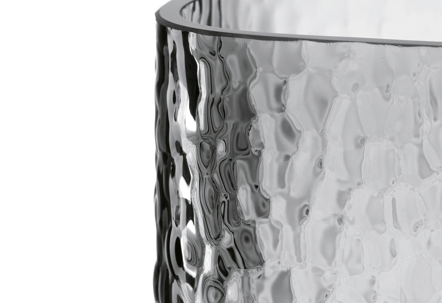 Vase Martello geradlinig 27cm grau
