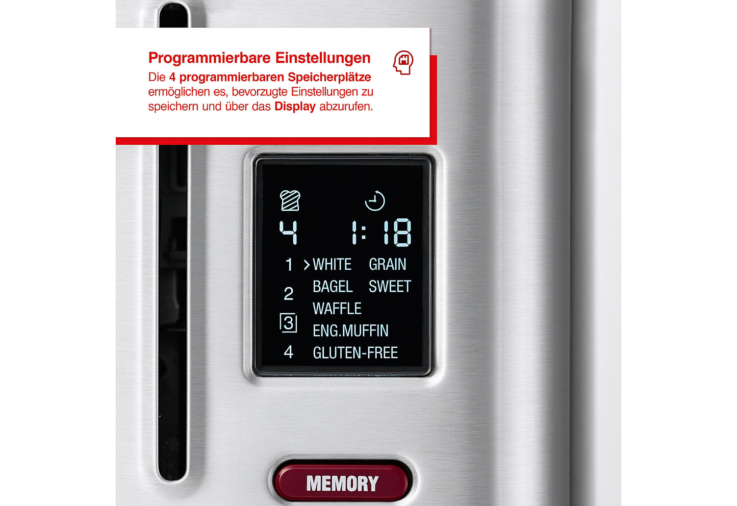 Toaster Flex Typ 8004 2 Schlitze mit Brötchenaufsatz
