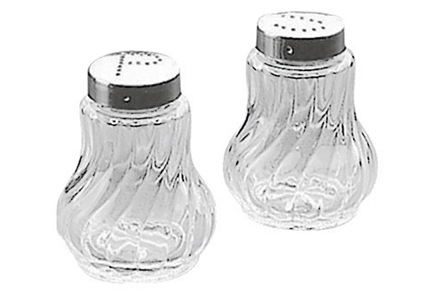 Salz&Pfefferstreuer-Set Glas 7cm 2teilig