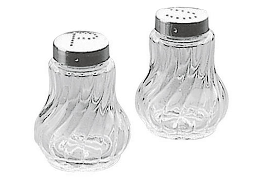 Salz&Pfefferstreuer-Set Glas 7cm 2teilig