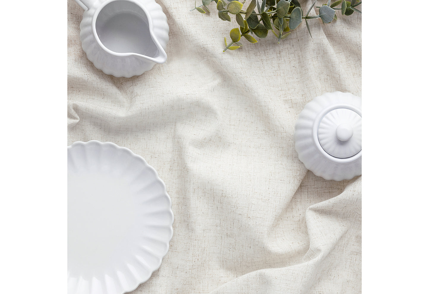 Milch und Zucker-Set Luxe weiß