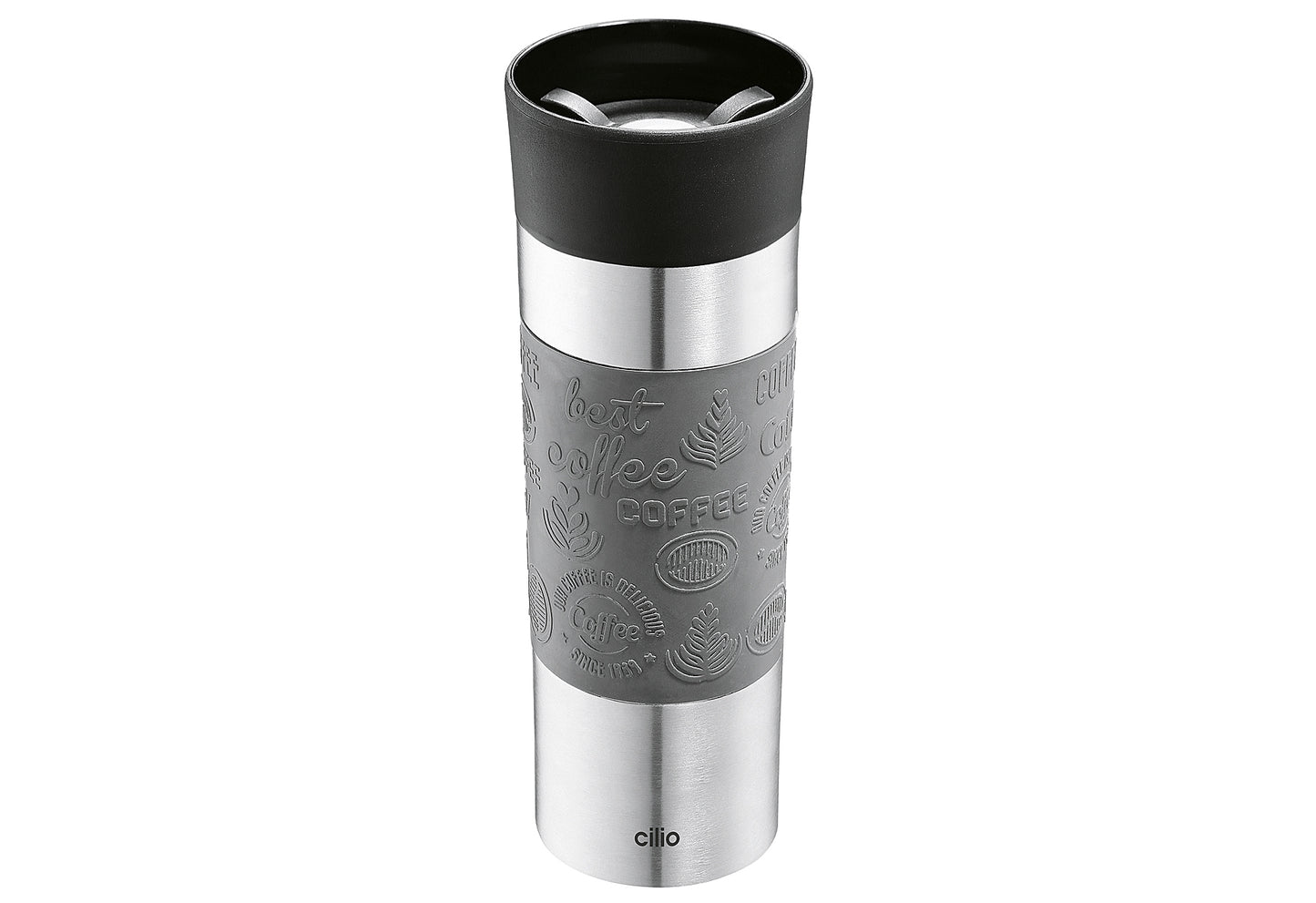 CILIO Isoliertrinkbecher Viaggio 500ml Ø8cm Höhe 22,5cm grau