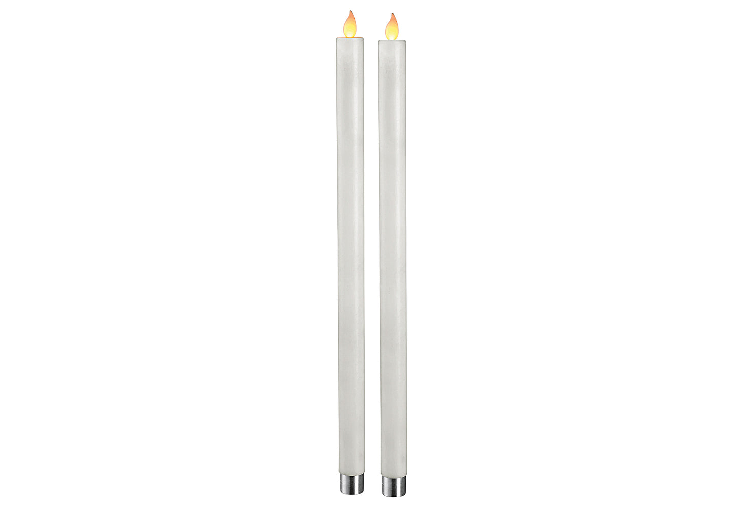 2 LED Leuchterkerzen Twinkle 30x5cm weiß