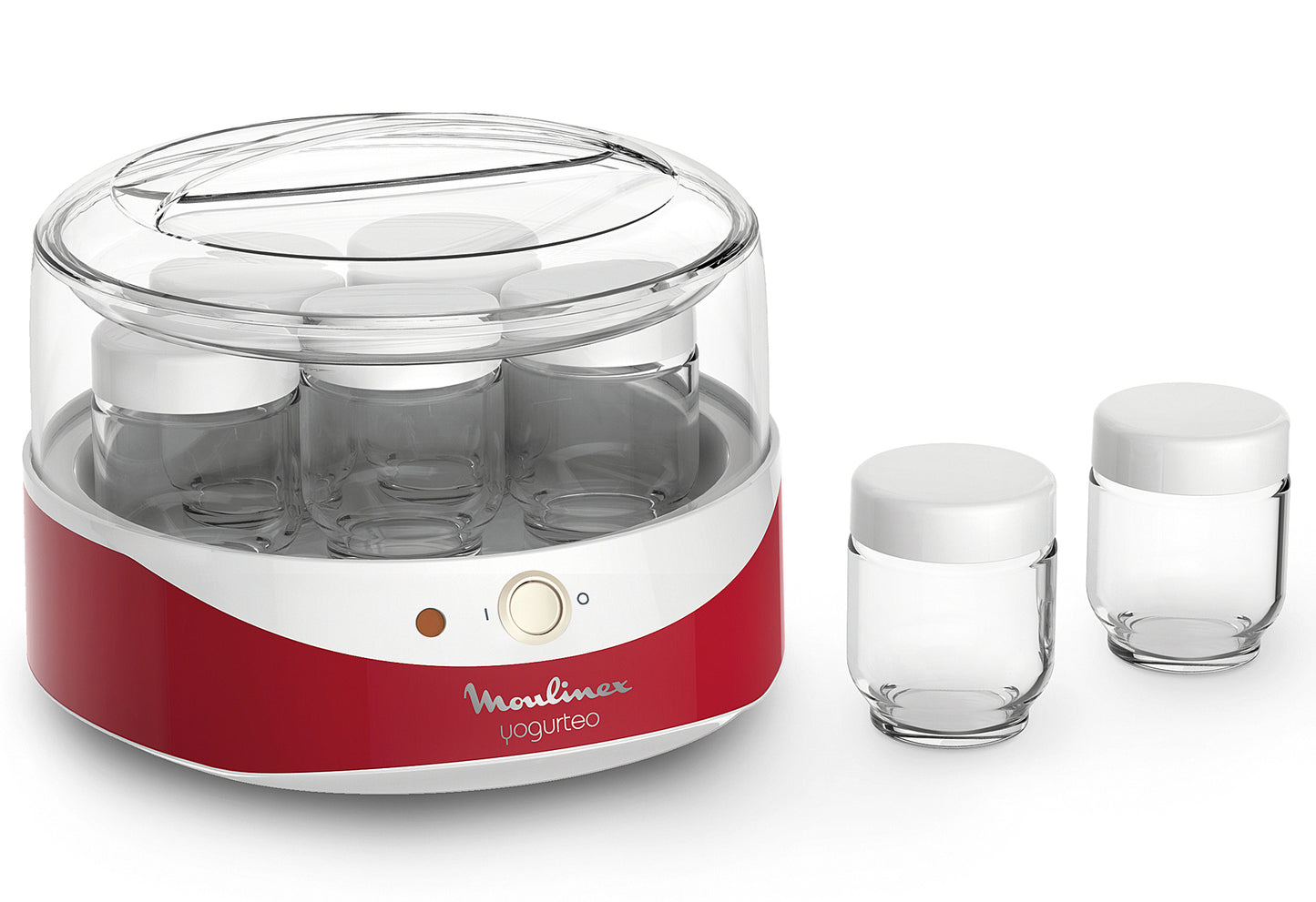 Joghurtbereiter YG2295 Yogurteo 7Gläser a 160ml rot/weiß