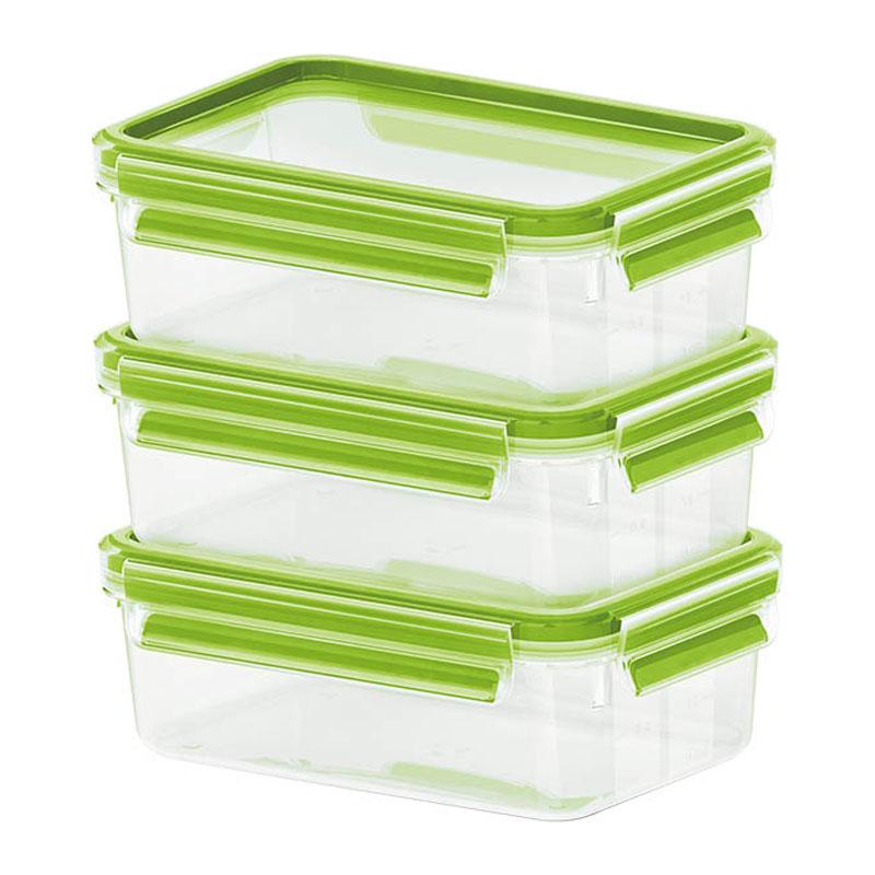 Frischhaltedose Clip & Close 0,55l 3er Set hellgrün