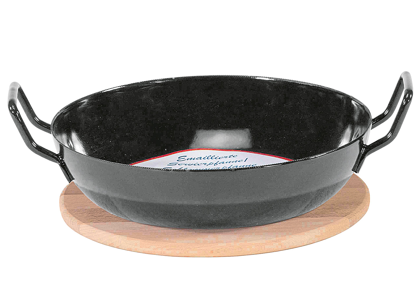 Servierpfanne Schlemmerpfanne Ø20cm mit Holzteller