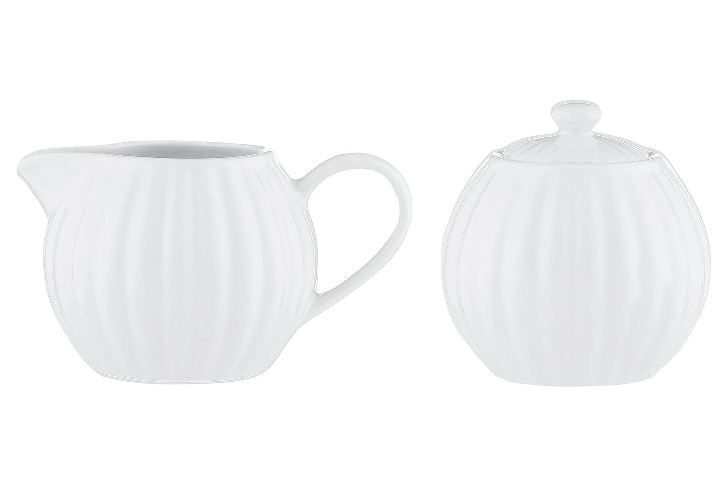 Milch und Zucker-Set Luxe weiß