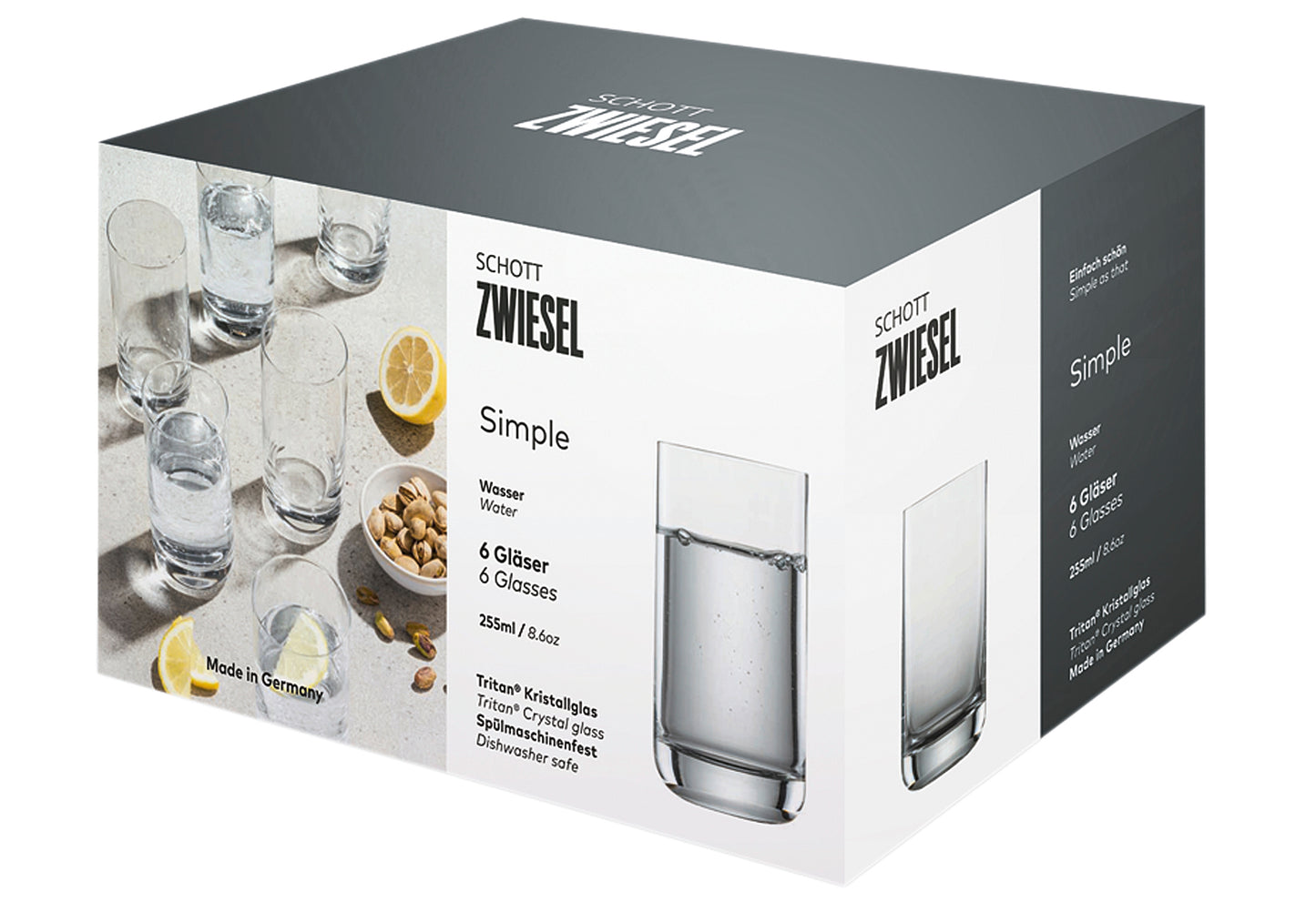 Wasserglas Simple 6er Set