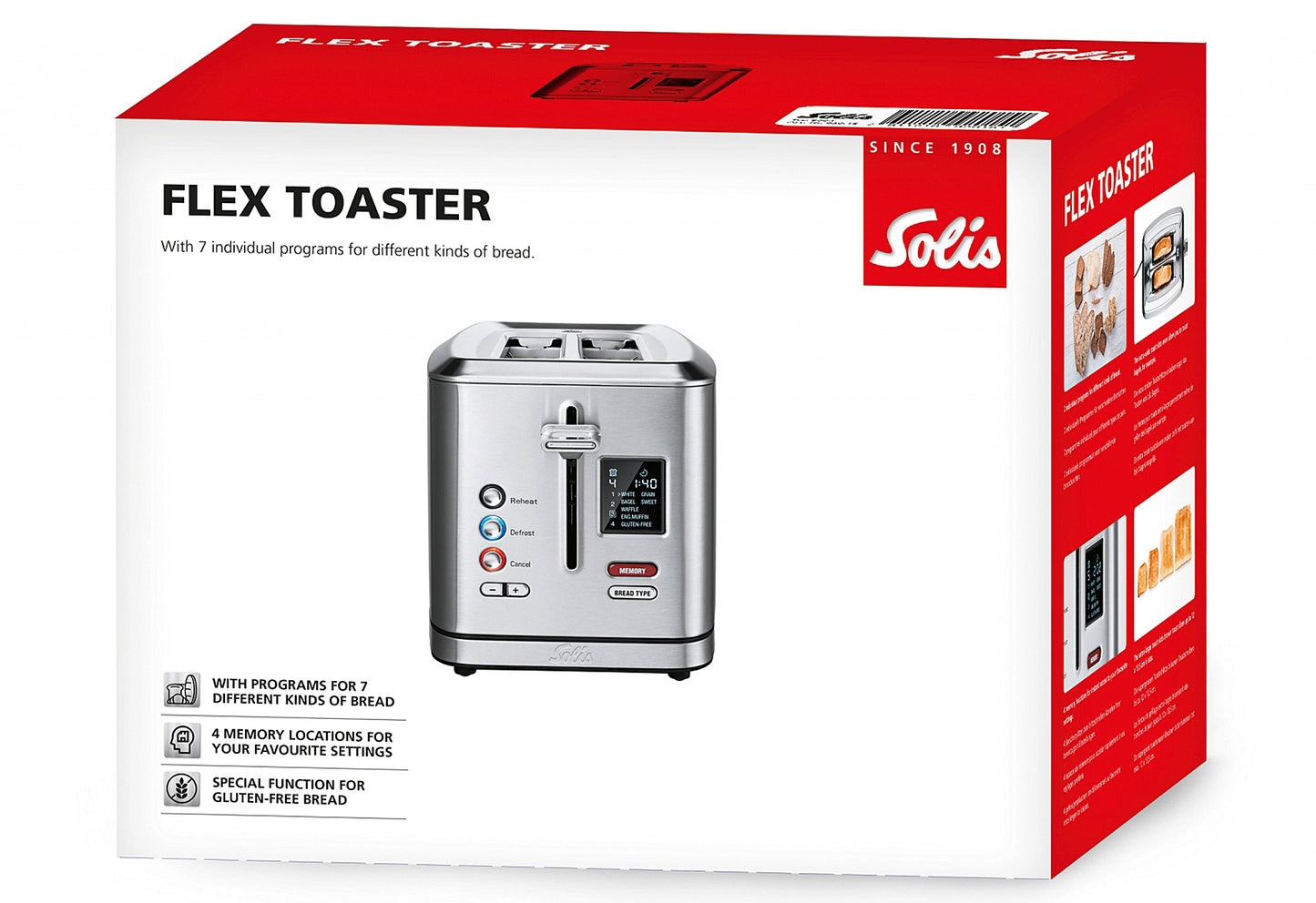Toaster Flex Typ 8004 2 Schlitze mit Brötchenaufsatz