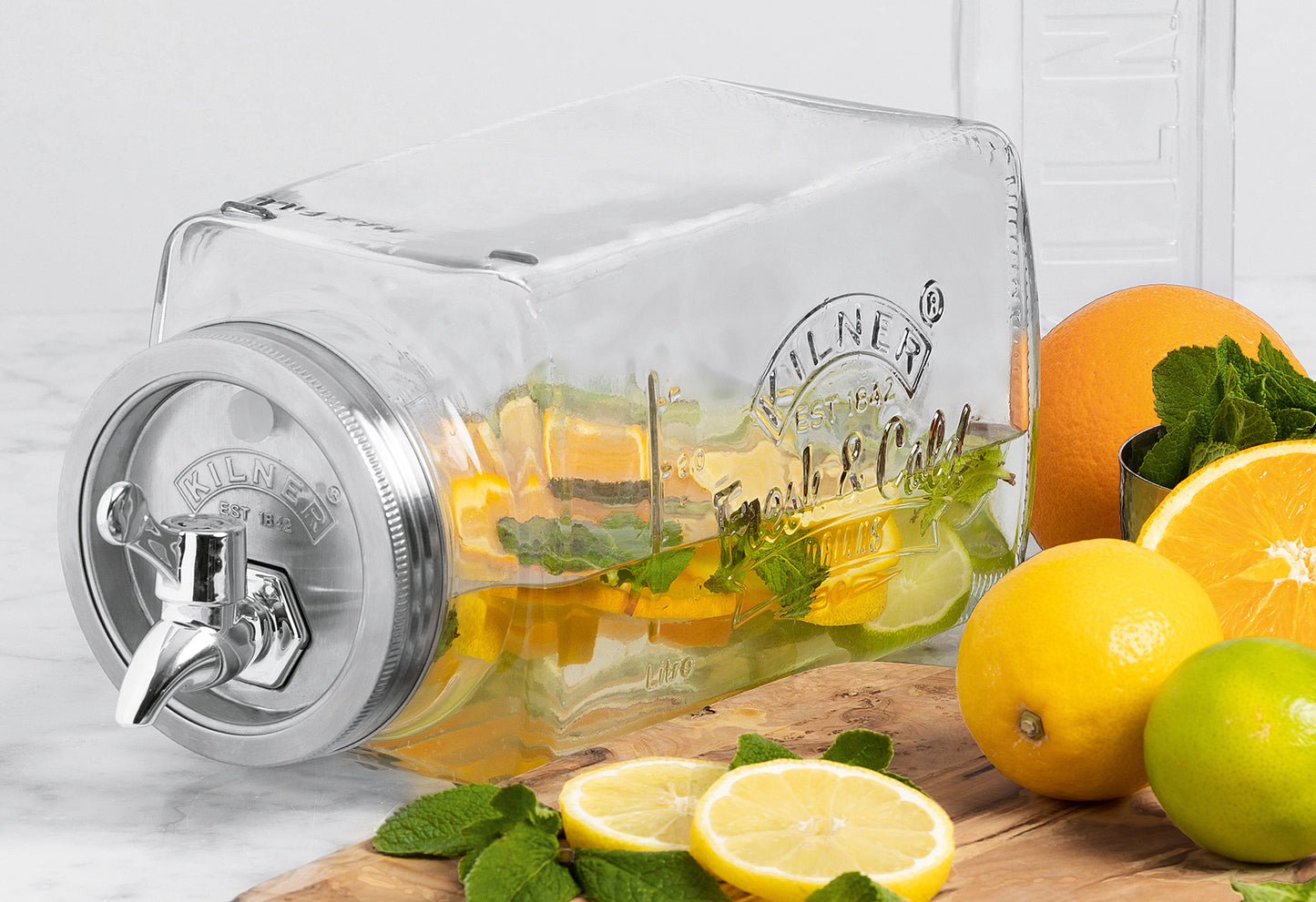Getränkespender aus Glas 3l 32,7x14x18cm transparent