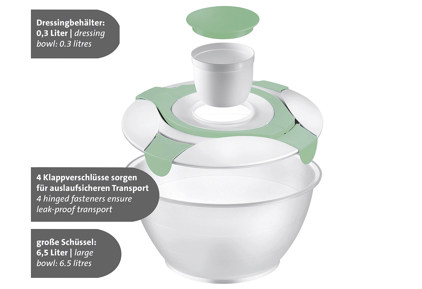 Salatbutler Praktika 6,5l mint-grün