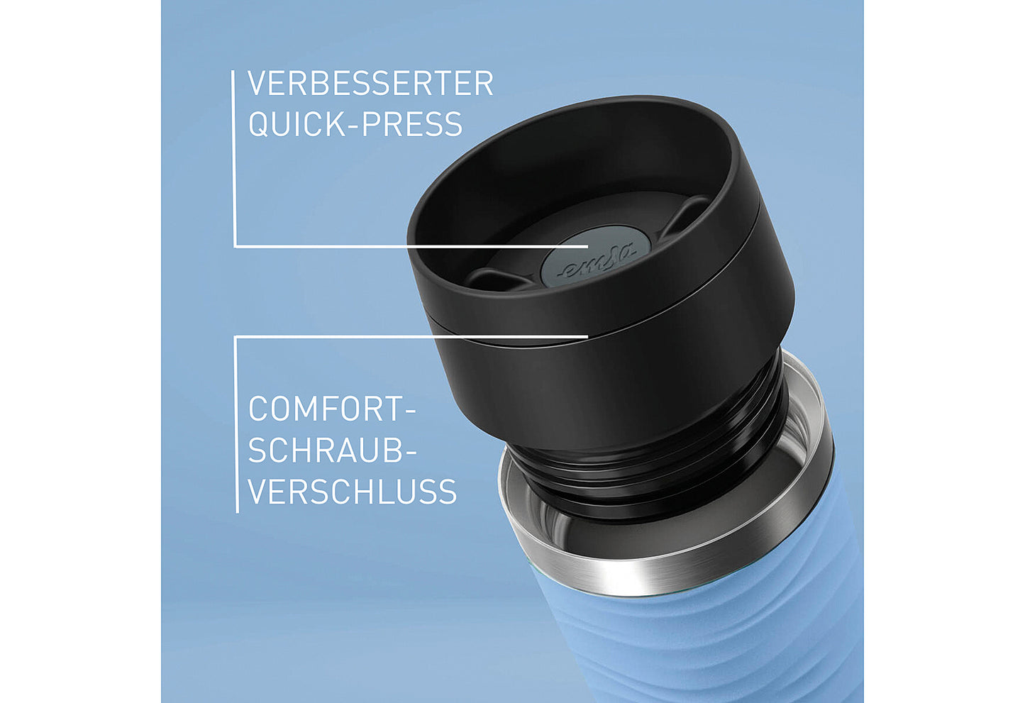 Isolierbecher Travel Mug Wave 0,36l pastellblau