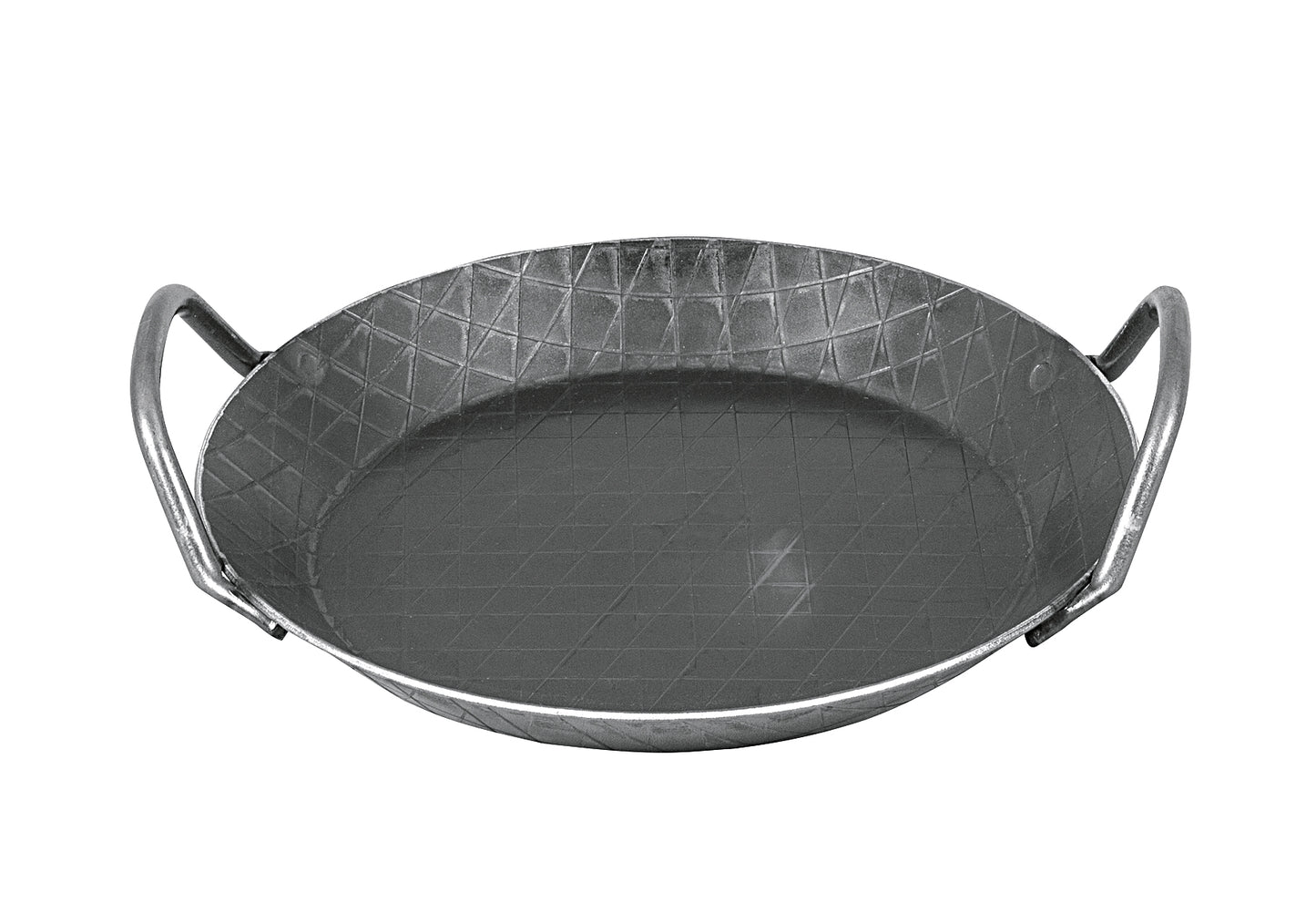 Servierpfanne schmiedeeisern mit 2 Griffen Ø24cm schwarz