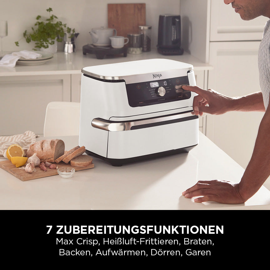 Ninja AF500EUWH Foodi FlexDrawer Heißluftfritteuse