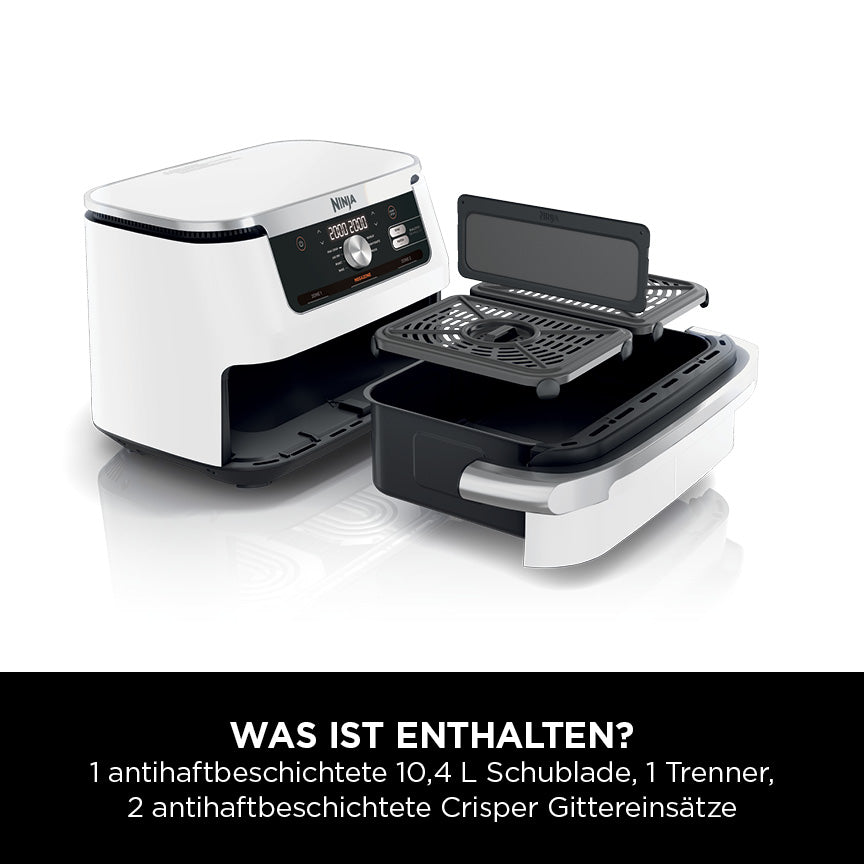 Ninja AF500EUWH Foodi FlexDrawer Heißluftfritteuse