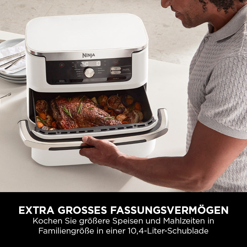 Ninja AF500EUWH Foodi FlexDrawer Heißluftfritteuse