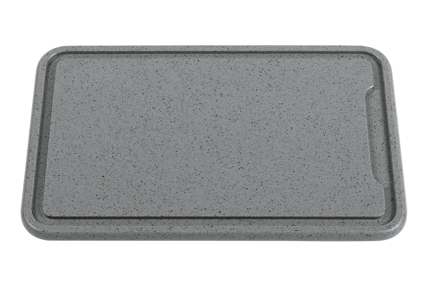 Tranchierbrett Kunststoff mit Saftrinne 36x23cm anthrazit