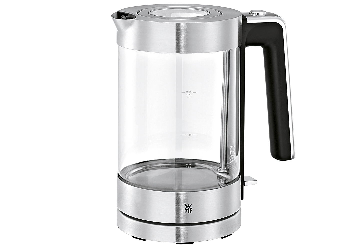 Wasserkocher Lono mit Glasbehälter, 1,7 l 3000 Watt Cromargan matt/Glas