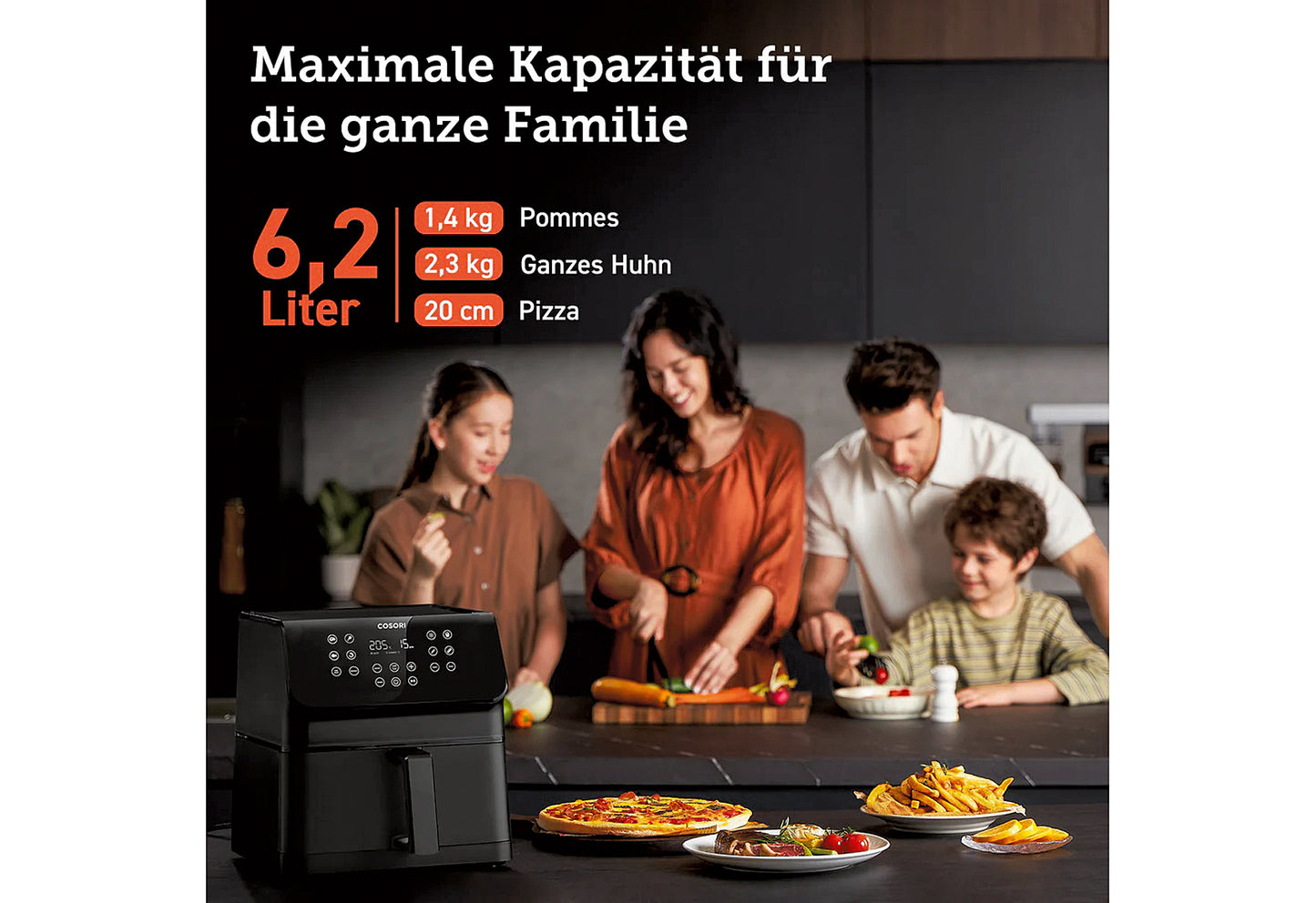 Heißluftfritteuse Premium II Chef Edition CAF-P651-KEUR 6,2l