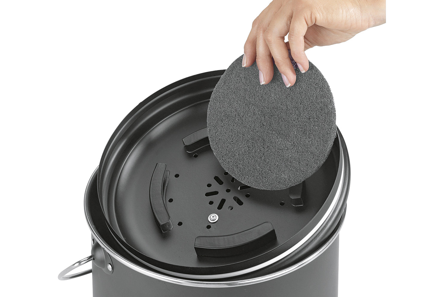 Komposteimer mit Aktivkohlefilter Nero 6l schwarz