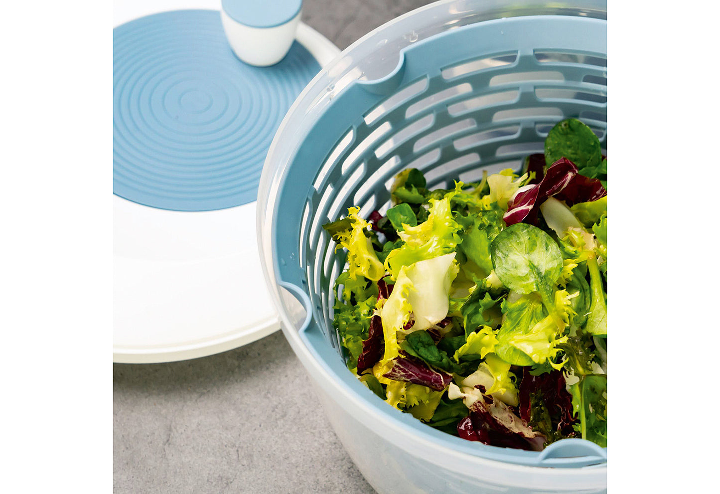 Salatschleuder Spinderella rutschfest 4,4l blau
