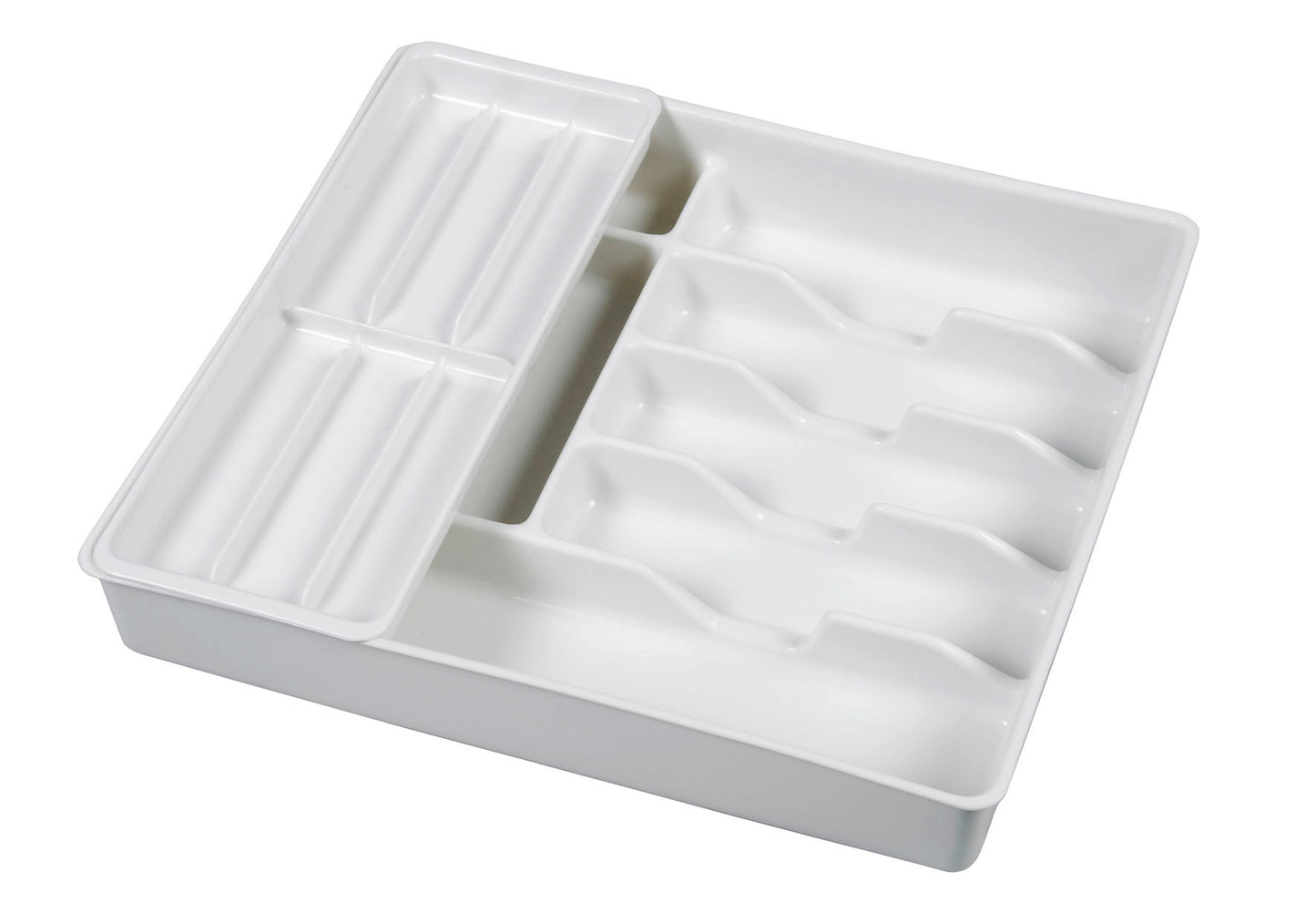 Besteckkasten mit Einsatz 38x42,5x7,5cm weiß