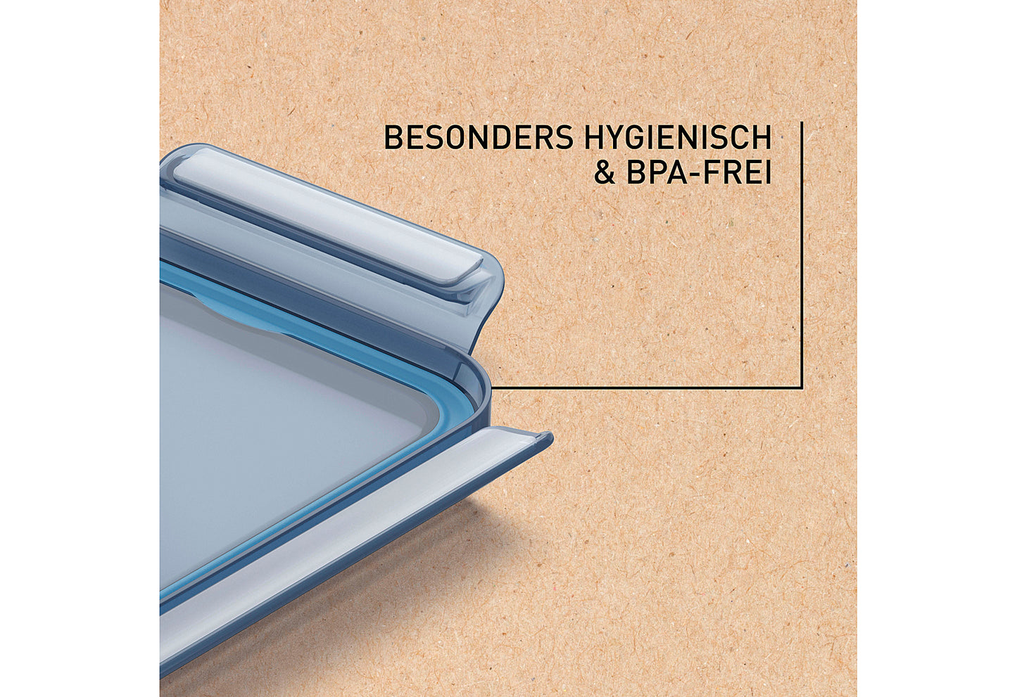 Frischhaltedose Clip & Close Eco 0,55l rechteckig transparent blau