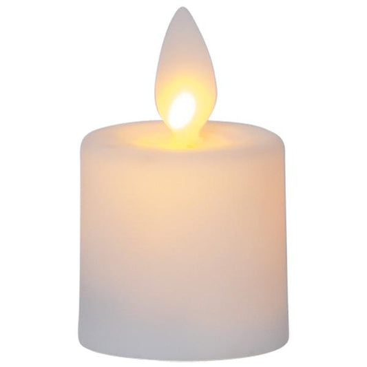 2 LED Kerzen Twinkle 4x6cm elfenbein