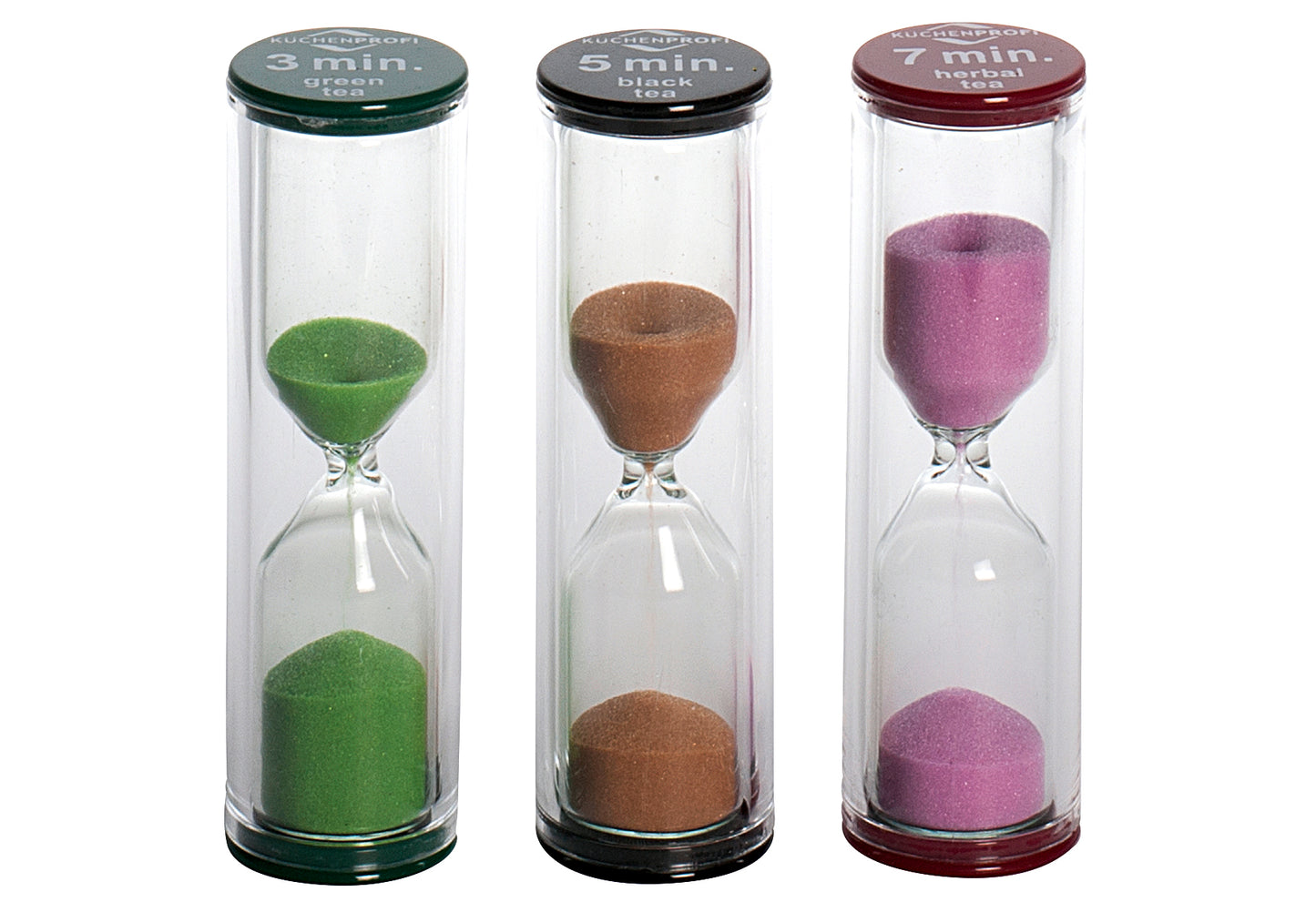 Sanduhr Tea-Time 8cm Ø2,3cm 3er Set